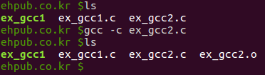 $ gcc -c ex_gcc2.c