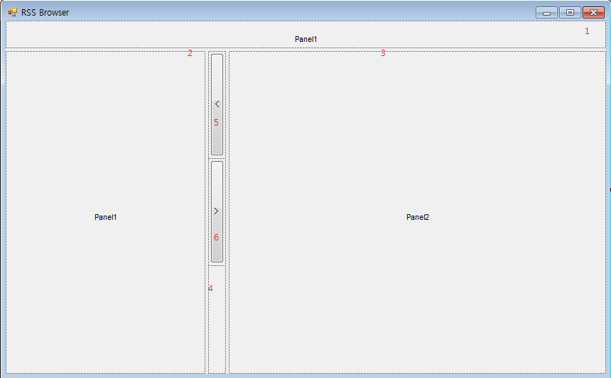 RSSBrowser MainForm 화면분할